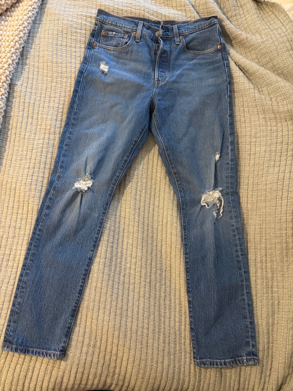 Levi's Distressed Blue Denim Jeans